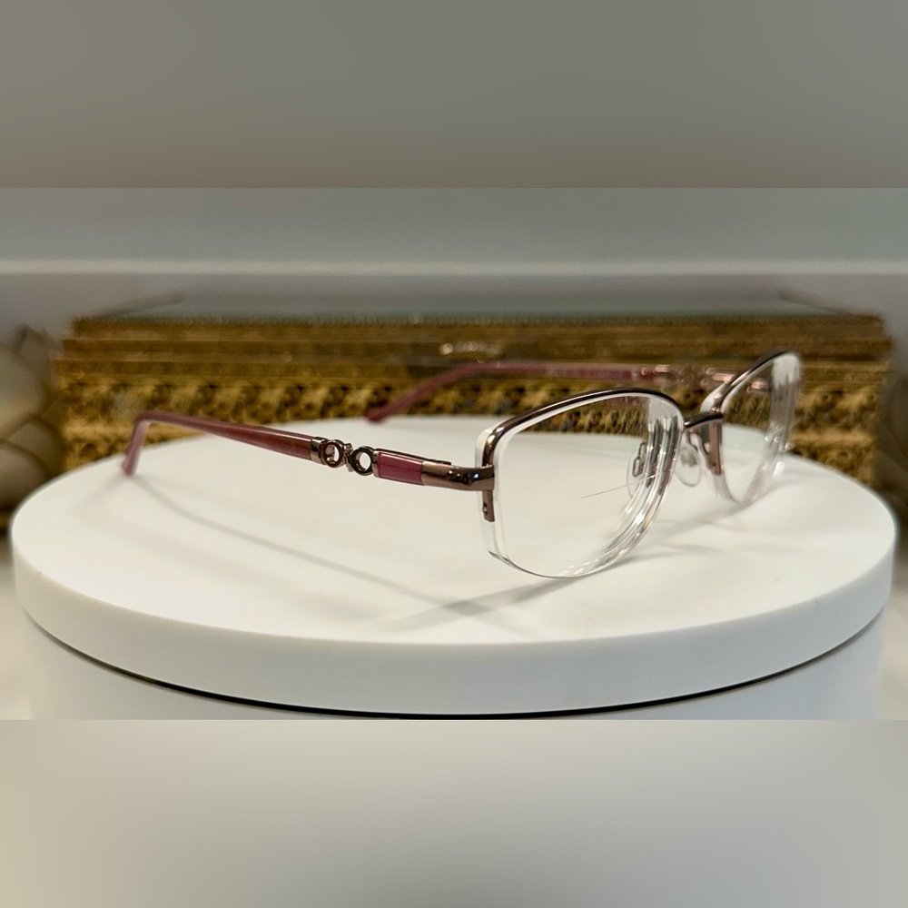 Roberto Steffani - RSS 09 RS/Steffani - Pink/Rose-Gold Rx Eyeglass Frames - EUC